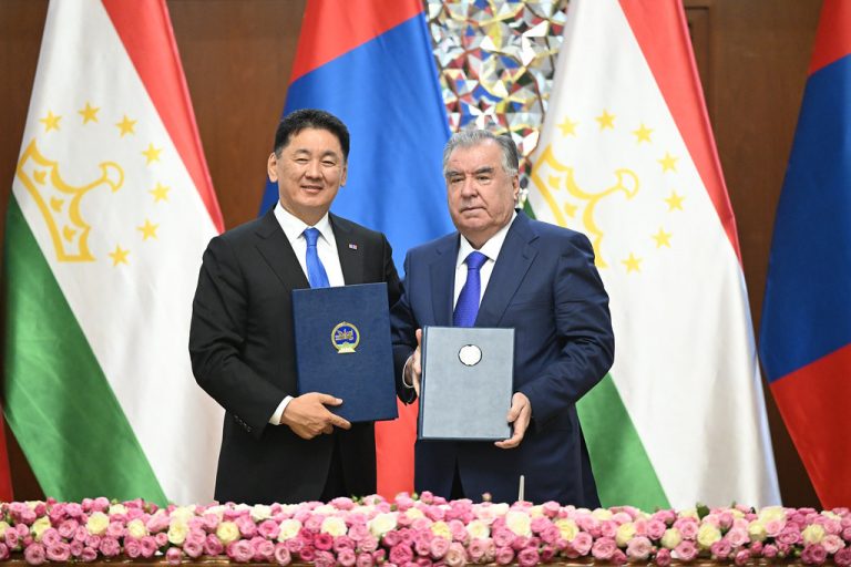 Ceremony of signing new cooperation documents between Tajikistan and Mongolia