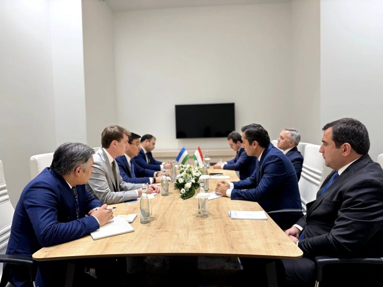 Вохӯрии корӣ миёни раиси Кумитаи рушди сайёҳии назди Ҳукумати Ҷумҳурии Тоҷикистон Ҷамшед Ҷумъахонзода ва раиси Кумитаи давлатии Ҷумҳурии Узбекистон оид ба рушди сайёҳӣ Умед Шадиев баргузор шуд